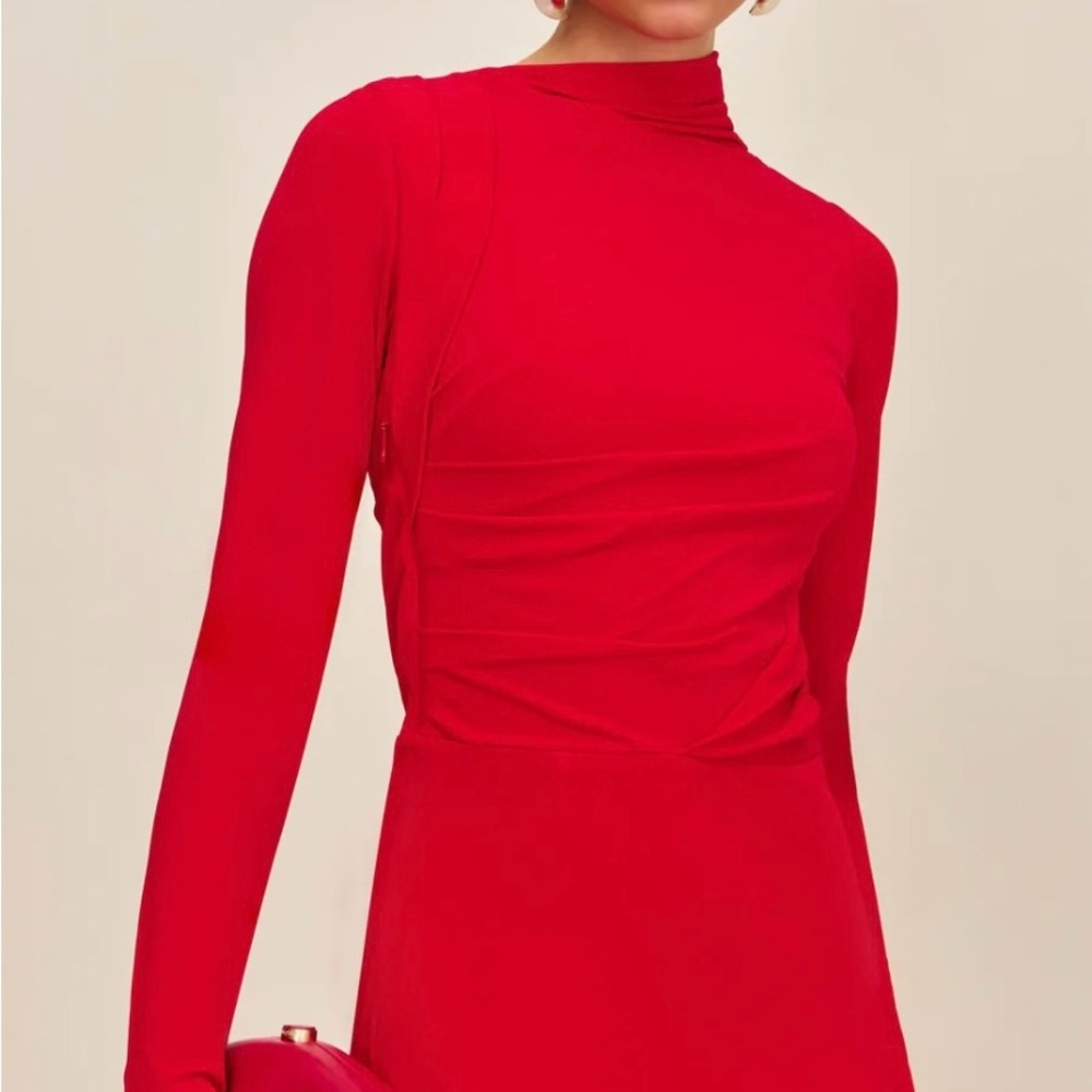 Cult Gaia Xiomara NWT Red Long Sleeve Dress